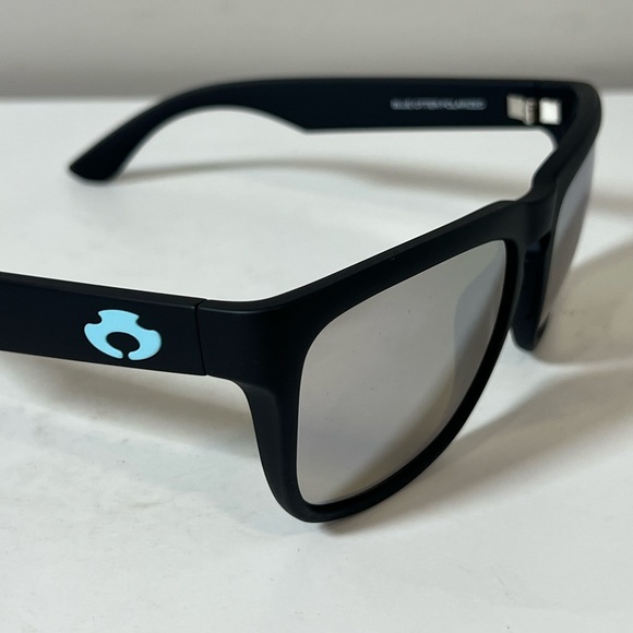 New Blue Otter Cumberland Made in Italy Black Reflective Polarized Sunglasses - Picture 3 of 12